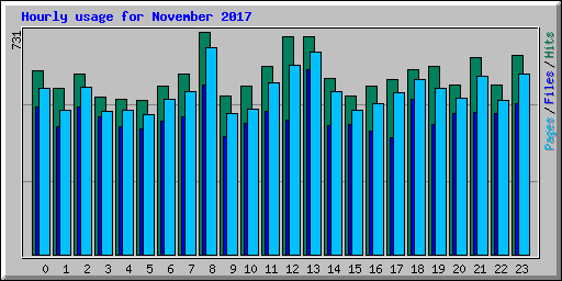 Hourly usage for November 2017