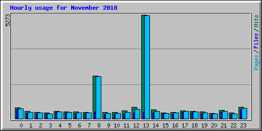 Hourly usage for November 2018