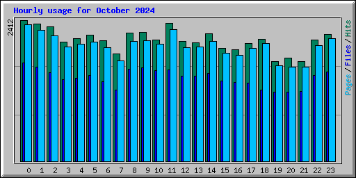 Hourly usage for October 2024