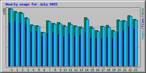 Hourly usage for July 2025