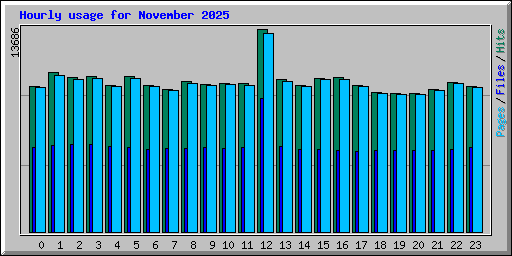 Hourly usage for November 2025
